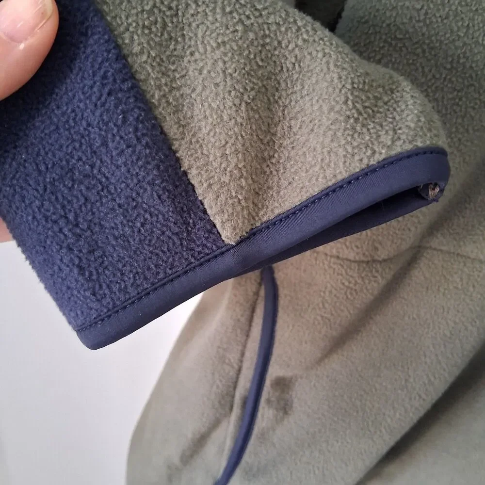 Nautica Men’s Fleece Pullover 1/4 Zipper Olive Green Navy Blue size XXL